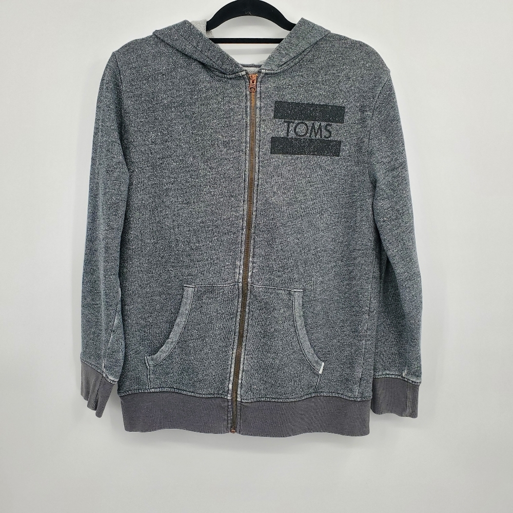 ◇◇ Toms Heather Gray Full Zip Hoodie Size XL Youth